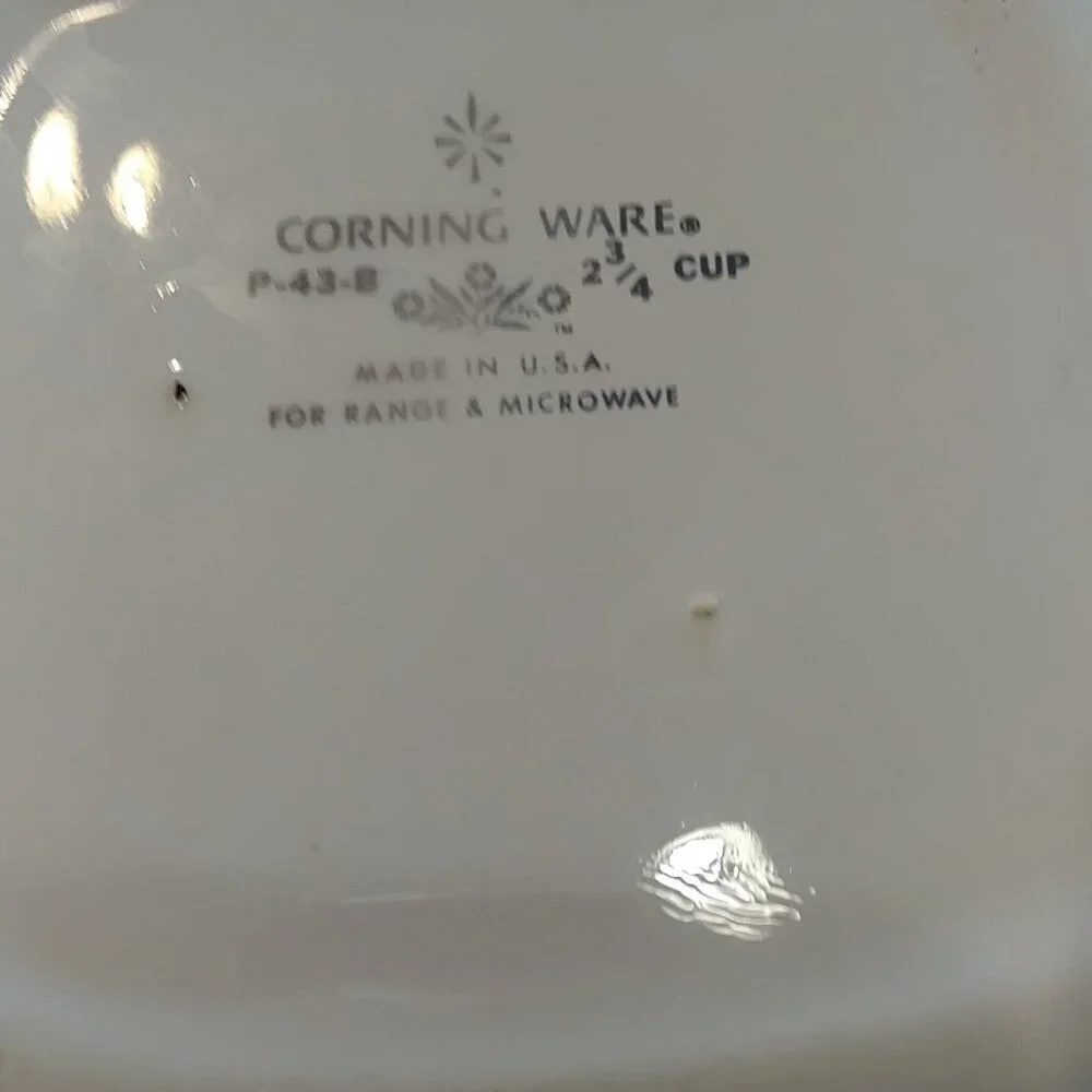 Set of 2 Corning Ware Blue Cornflower 2 3/4 cup casserole dish